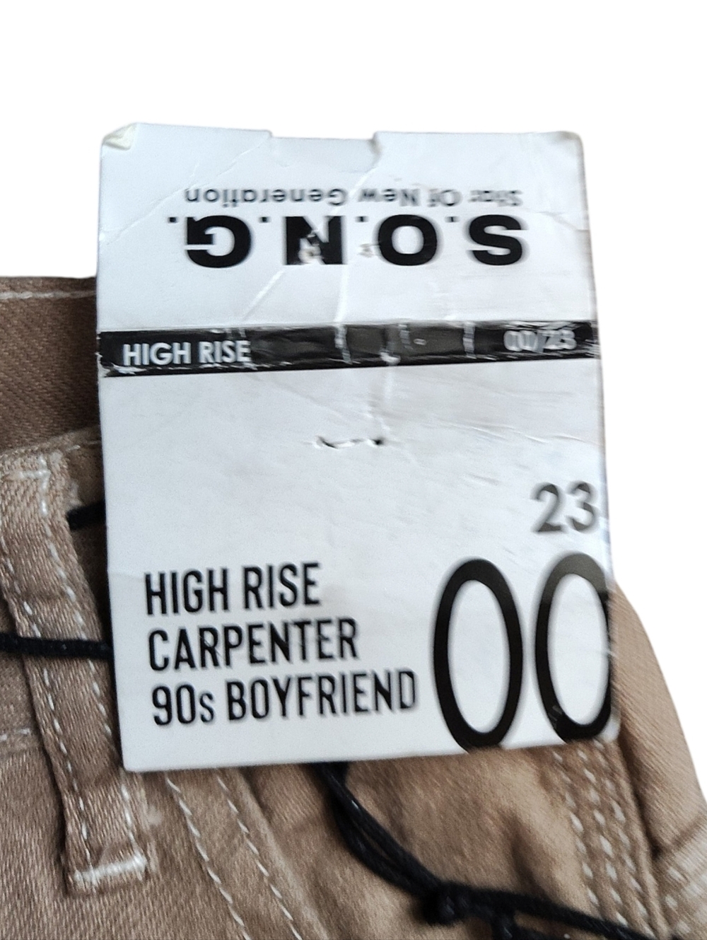 S.O.N.G. High-Rise Carpenter 90s Boyfriend Cargo Pants - Picture 4 of 5